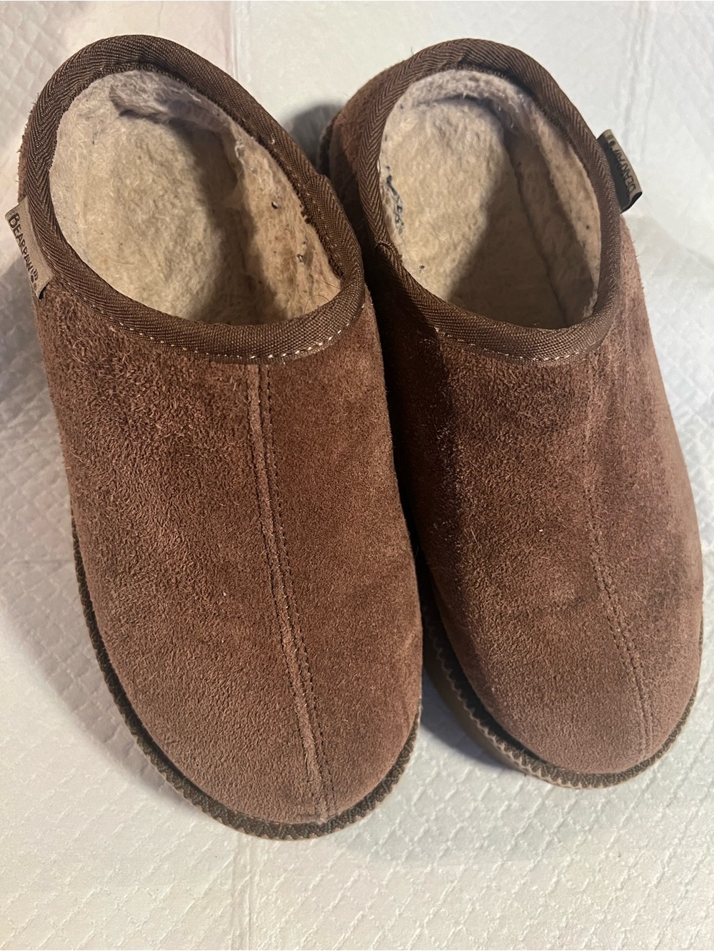 BearPaw Brown Suede Slip-On Loafers